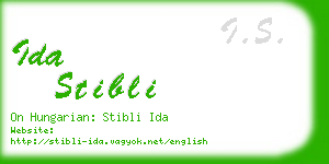 ida stibli business card